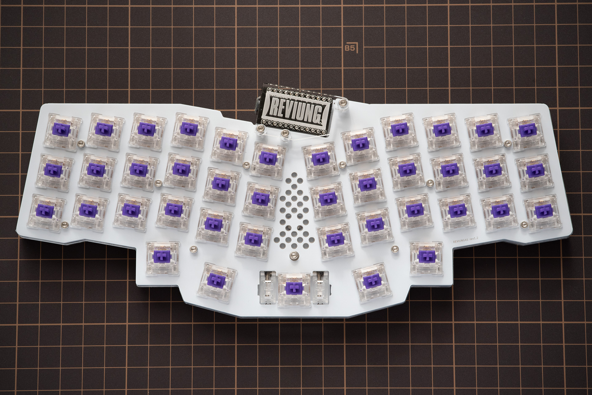 MX switches pushed into the hotswap sockets